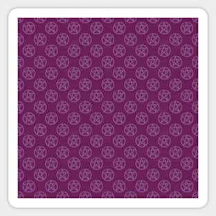 Dark Pink Stone Pentagrams Sticker